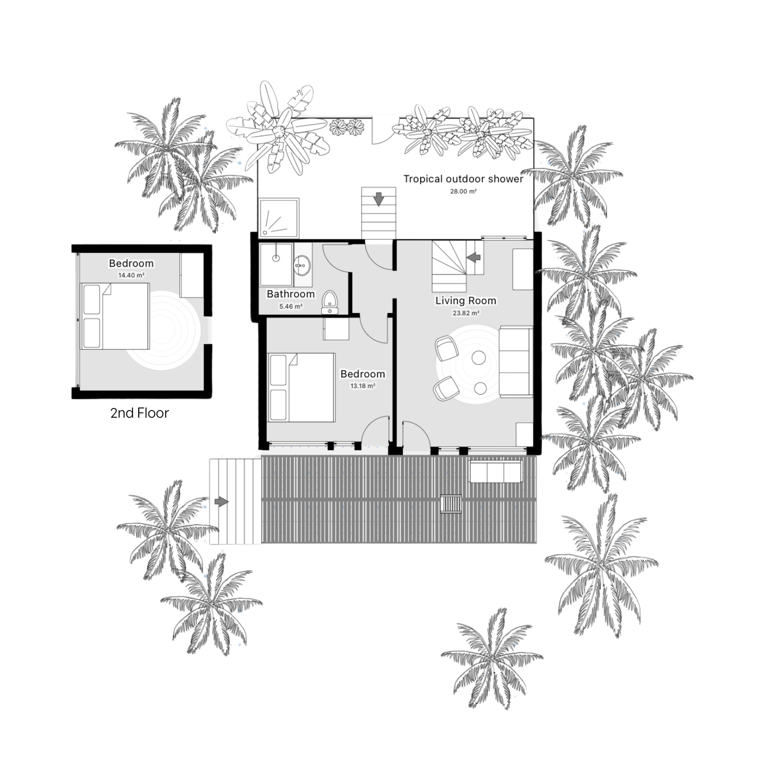 floor plan of villa murimanua