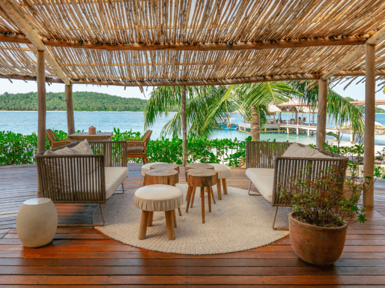 Beachfront lounge at aloita resort