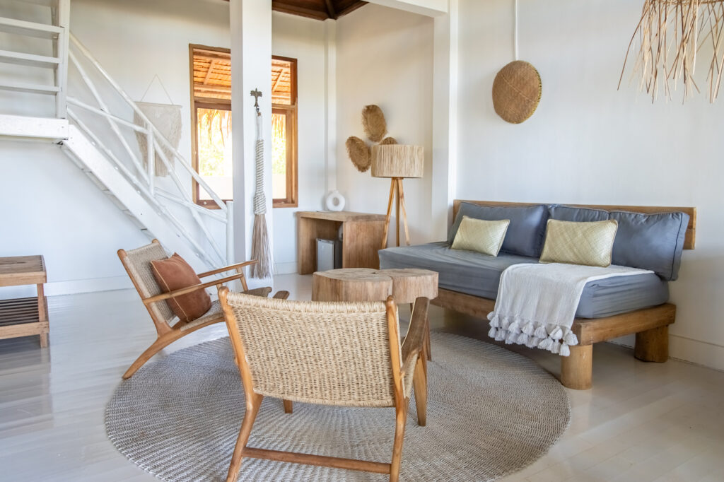 cozy living room in murimanua villa